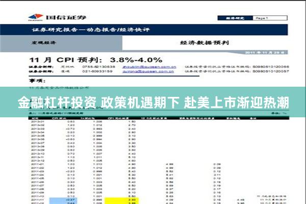 金融杠杆投资 政策机遇期下 赴美上市渐迎热潮
