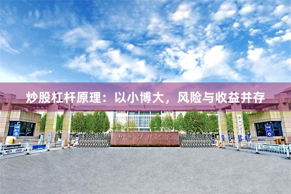 炒股杠杆原理：以小博大，风险与收益并存