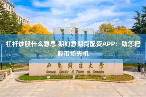 杠杆炒股什么意思 期如意期货配资APP：助您把握市场先机