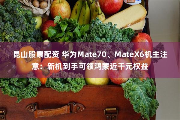 昆山股票配资 华为Mate70、MateX6机主注意：新机到手可领鸿蒙近千元权益