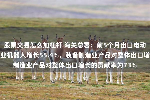 股票交易怎么加杠杆 海关总署：前5个月出口电动汽车增长19%，工业机器人增长55.4%，装备制造业产品对整体出口增长的贡献率为73%