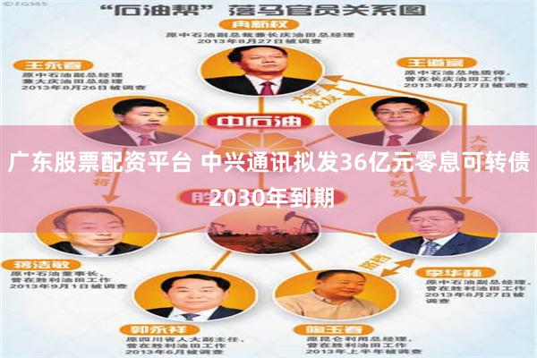 广东股票配资平台 中兴通讯拟发36亿元零息可转债 2030年到期