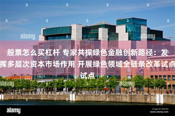 股票怎么买杠杆 专家共探绿色金融创新路径：发挥多层次资本市场作用 开展绿色领域全链条改革试点