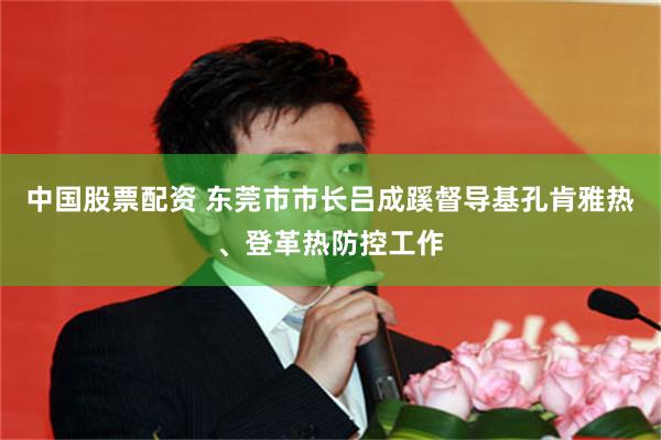 中国股票配资 东莞市市长吕成蹊督导基孔肯雅热、登革热防控工作