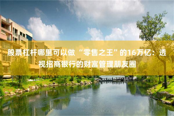 股票杠杆哪里可以做 “零售之王”的16万亿:透视招商银行的财富管理朋友圈