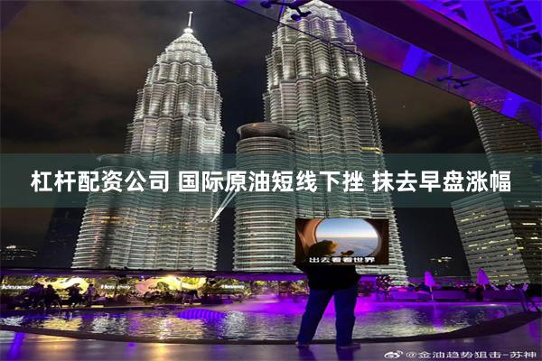杠杆配资公司 国际原油短线下挫 抹去早盘涨幅