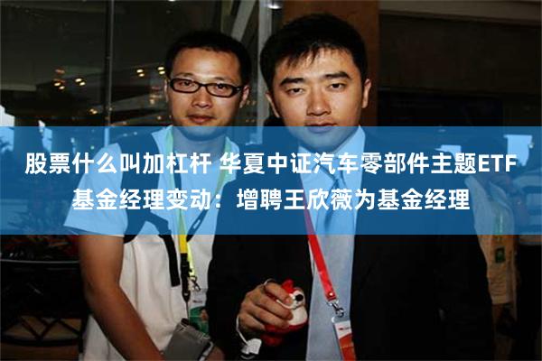 股票什么叫加杠杆 华夏中证汽车零部件主题ETF基金经理变动：增聘王欣薇为基金经理