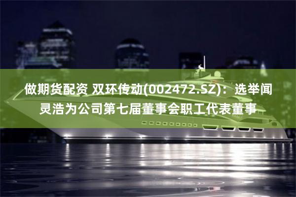 做期货配资 双环传动(002472.SZ)：选举闻灵浩为公司第七届董事会职工代表董事