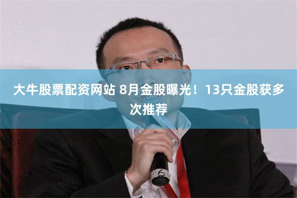 大牛股票配资网站 8月金股曝光！13只金股获多次推荐