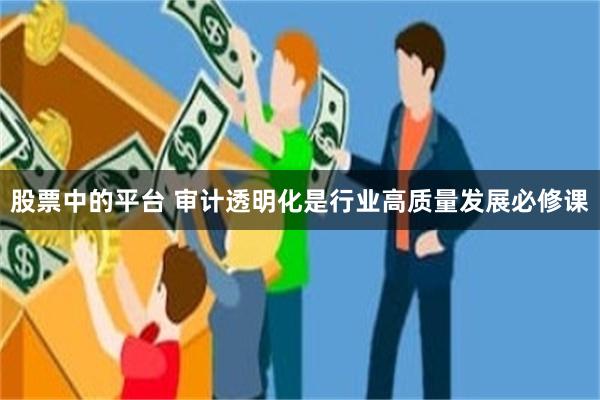 股票中的平台 审计透明化是行业高质量发展必修课