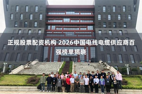 正规股票配资机构 2026中国电线电缆供应商百强榜单揭晓