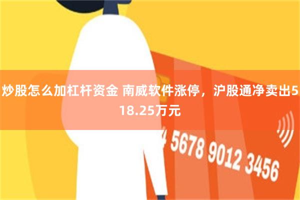 炒股怎么加杠杆资金 南威软件涨停,沪股通净卖出518.25万元