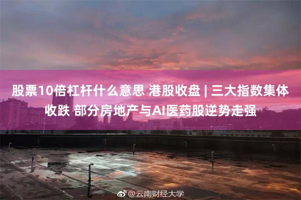 股票10倍杠杆什么意思 港股收盘 | 三大指数集体收跌 部分房地产与AI医药股逆势走强